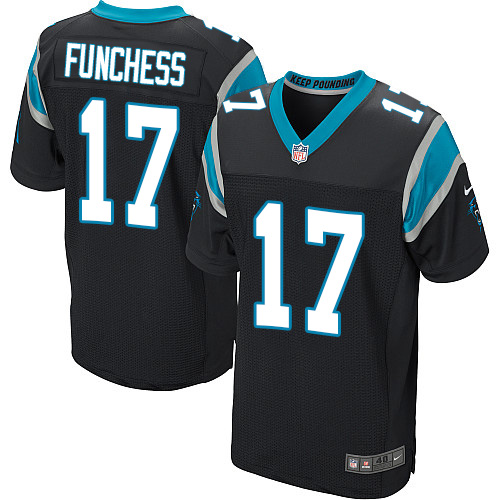 Men's Elite Devin Funchess Nike Jersey Black Home - #17 NFL Carolina Panthers